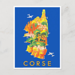 Corsica France vintage-reis Briefkaart