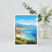 Corsica Frankrijk reizen illustratie Briefkaart (Staand voorkant)