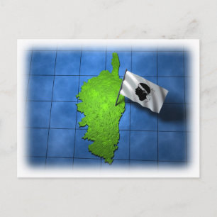 Corsica met eigen vlag briefkaart