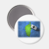 Corsica met eigen vlag magneet (Voorkant / Achterkant)