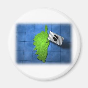 Corsica met eigen vlag magneet