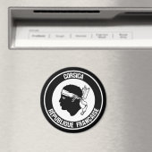 Corsica Round Emblem Magneet (Insitu (Vaatwasser))