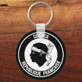 Corsica Round Emblem Sleutelhanger (Voorkant)