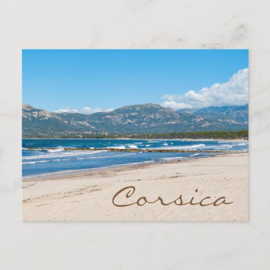 Corsica Strand en bergen Briefkaart (Voorkant)