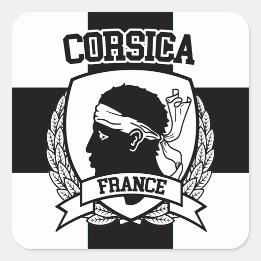 Corsica Vierkante Sticker (Voorkant)