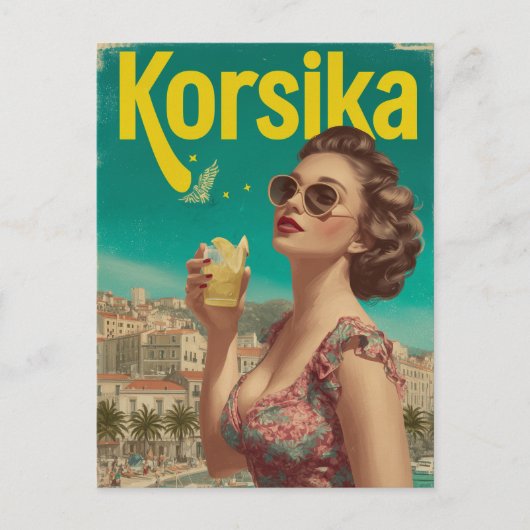 Corsica vintage briefkaart (Voorkant)