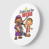 Corte Bible verse enfants horloge (Angle)