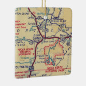 Cortez CO Map Keramisch Ornament (Rechts)