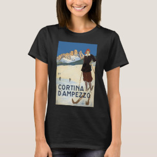 Cortina d'Ampezzo, Italië, Reis naar skigebied Alp T-shirt