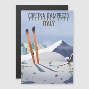 Cortina d'Ampezzo Italy Ski poster Art Print