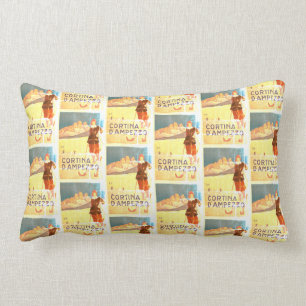 Cortina D'Ampezzo Italy Ski  Print Cushion Kussen