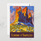 Cortina d'Ampezzo Mountains, Italië Briefkaart (Voorkant / Achterkant)