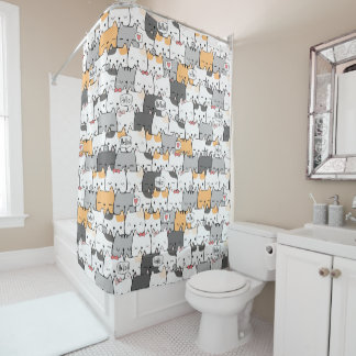 Cortina de Baño HELLO AND LOVELY CATS Douchegordijn