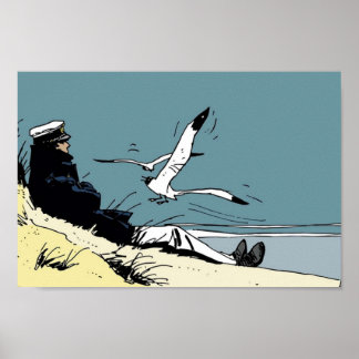 Corto Maltese on the shore Poster