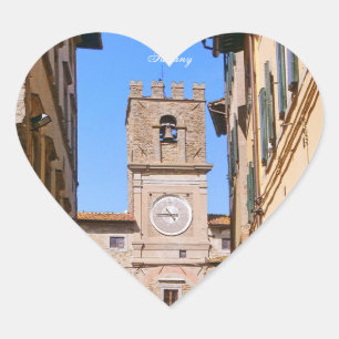 Cortona. Italië. Toscane Hart Sticker