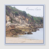 Coruna, Espagne | Carte magnétique Sandy Bay Ocean (Devant)