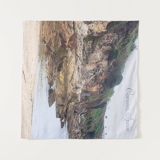 Coruna, Spanje | Ocean Uitzicht met Schilderachtig Wandkleed (Voorkant (horizontaal))