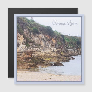 Coruna, Spanje Sandy Bay Ocean Inlet Magnet Kaar