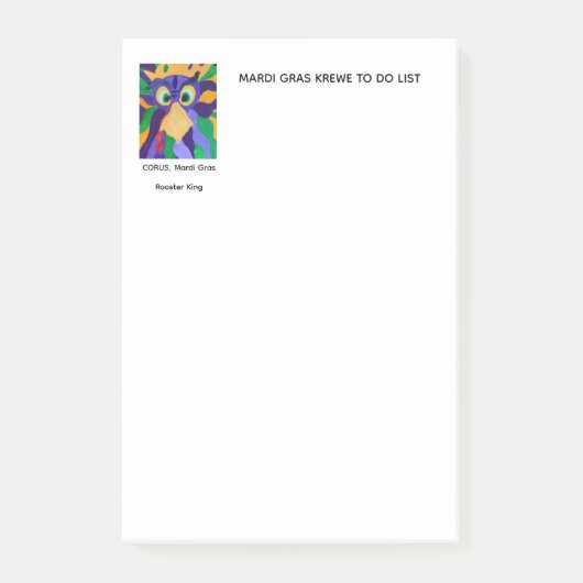 CORUS' CARNAVAL TODO-LIJST POST-IT® NOTES (Voorkant)