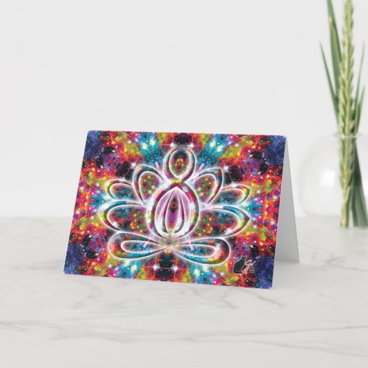 Coruscatie Zen Lotus Kaart (Voorkant)