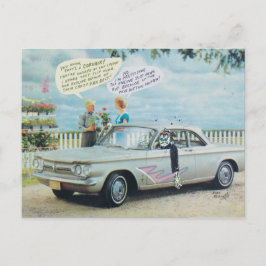 Corvair Cartoon Briefkaart van Bard Beach