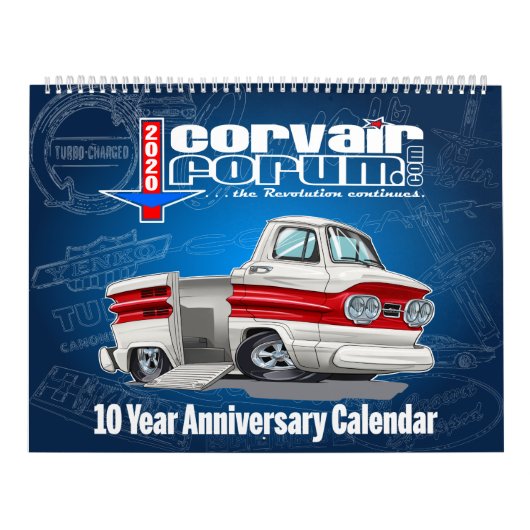 Corvair Forum 10 jaar Jubileum kalender (Hoes)