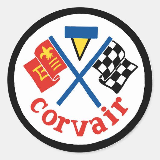 Corvair Patch 2 kleuren/zwarte Stickers (Voorkant)