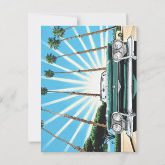 Corvair Pop Art Palm Tree Briefkaart