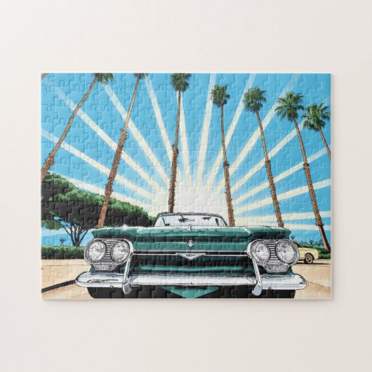 Corvair Pop Art Palm Tree Legpuzzel (Horizontaal)