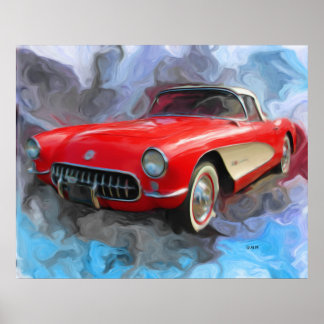 Corvette 1957 poster