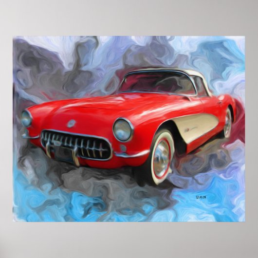 Corvette 1957 poster (Voorkant)