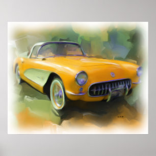 Corvette 1957 poster