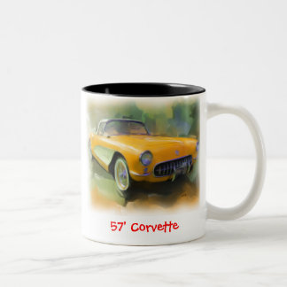 Corvette 1957 tweekleurige koffiemok