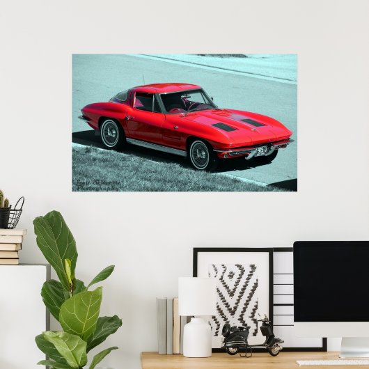 Corvette 1963 poster (Thuiskantoor)