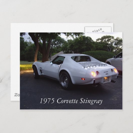 Corvette 1975 briefkaart (Voorkant / Achterkant)