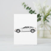 Corvette 2008: Sportauto: Witte afwerking: Briefkaart (Staand voorkant)