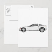 Corvette 2008: Sportauto: Witte afwerking: Briefkaart (Voorkant / Achterkant)
