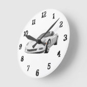 Corvette 2008: Wandklok Ronde Klok (Hoek)