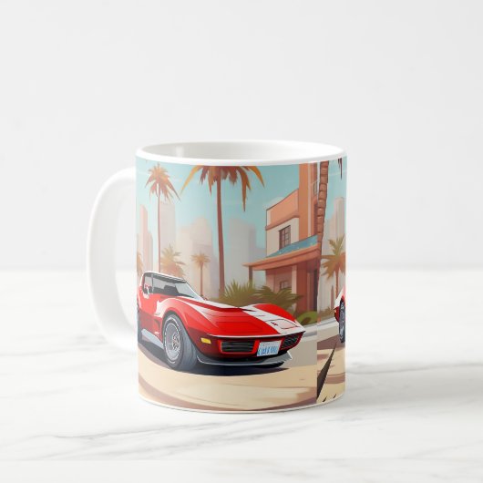 Corvette Chevy Stingray Café Mug (Devant gauche)