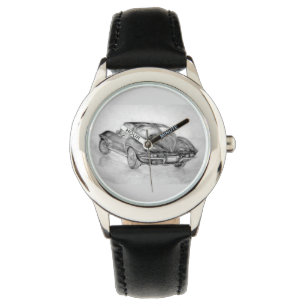 corvette, corvettes, klassiek, klassieke auto, horloge