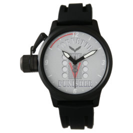 Corvette de Punisher V8 grijs horloge