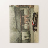 Corvette in Asian Courtyard Puzzle Legpuzzel (Verticaal)