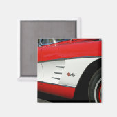 Corvette rouge - Aimant (Recto/Verso)