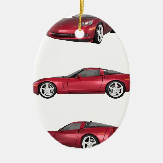 Corvette: Snoep Apple Finish Keramisch Ornament (Voorkant)