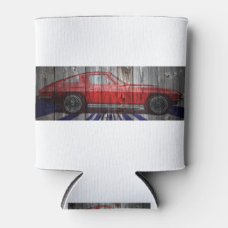 Corvette Stingray op schuur houtontwerp Blikjeskoeler