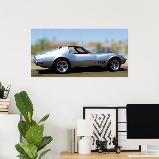 CORVETTE STINGRAY POSTER (Bureau à domicile)
