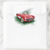 Corvette vierkante Stickers (Tas)