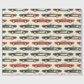 Corvette wrapping paper cadeaupapier (Vlak)