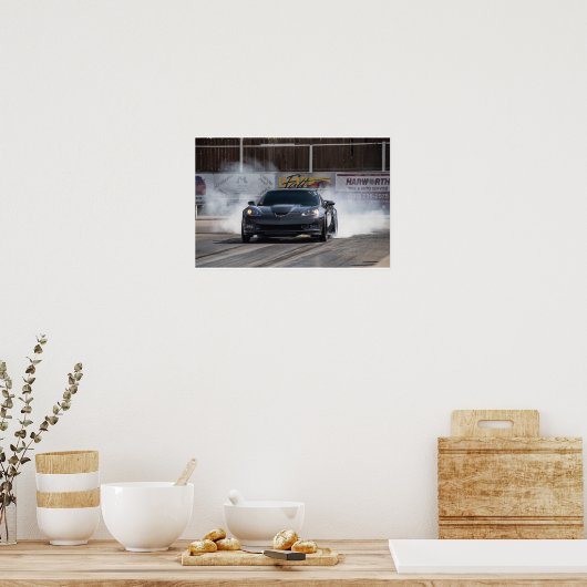 Corvette ZR1 Burnout Poster (Keuken)