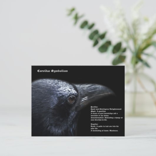 Corvidae-symboliek Briefkaart (Staand voorkant)